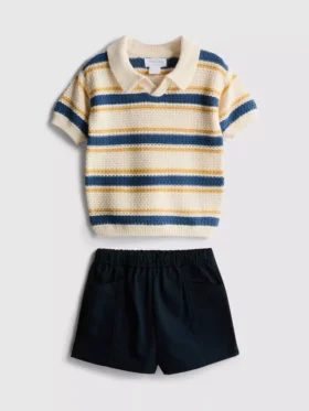0-12 meses | Conjunto de Pantalones Cortos de Punto