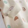 0-18 meses | Conjunto de sudadera y pantalones cortos con estampado de comida