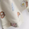 0-18 meses | Conjunto de sudadera y pantalones cortos con estampado de comida