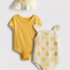 0-18 meses | Conjunto para recién nacido con 2 bodies y gorro para el sol