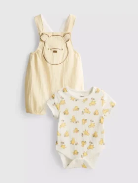 0-18 meses | Conjunto para recién nacidos de Disney con body y peto de Winnie the Pooh