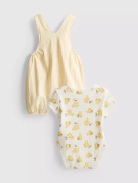 0-18 meses | Conjunto para recién nacidos de Disney con body y peto de Winnie the Pooh