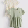 0-18 meses | Pack de 2 vestidos tipo smock para recién nacidos