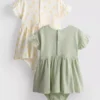0-18 meses | Pack de 2 vestidos tipo smock para recién nacidos