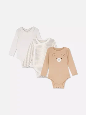 0-18 meses | Pack de 3 bodies de manga larga para recién nacidos «Room to Grow»