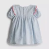 0-18 meses | Vestido de recién nacido a rayas de seersucker