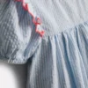 0-18 meses | Vestido de recién nacido a rayas de seersucker