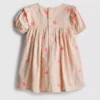 0-18 meses | Vestido tipo smock para recién nacido con bordado de conchas