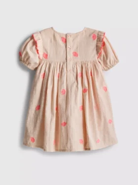 0-18 meses | Vestido tipo smock para recién nacido con bordado de conchas