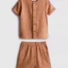 0-24 meses | Conjunto de camiseta y pantalones cortos de gasa