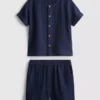 0-24 meses | Conjunto de camiseta y pantalones cortos de gasa