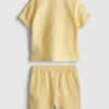 0-24 meses | Conjunto de camiseta y pantalones cortos de gasa