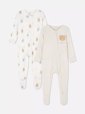 0-24 meses | Pack de 2 pijamas con cremallera