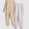 0-24 meses | Pack de 2 pijamas con cremallera bidireccional