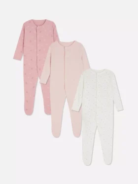 0-24 meses | Pack de 3 pijamas con botones a presión