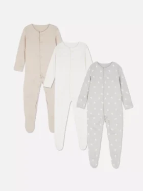 0-24 meses | Pack de 3 pijamas con botones a presión