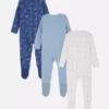 0-24 meses | Pack de 3 pijamas con botones a presión