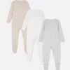 0-24 meses | Pack de 3 pijamas con botones a presión