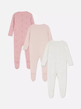 0-24 meses | Pack de 3 pijamas con botones a presión