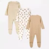 0-24 meses | Pack de 3 pijamas con botones a presión