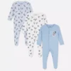 0-24 meses | Pack de 3 pijamas de una pieza con botones a presión de Mickey Mouse de Disney