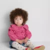 0-36 meses | Conjunto de blusa con cuello y pantalones cortos con volantes