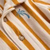 0-36 meses | Conjunto de camisa con textura a rayas y pantalones cortos
