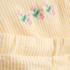 0-36 meses | Conjunto de camiseta con bajo peplum bordado con motivos florales y pantalones cortos