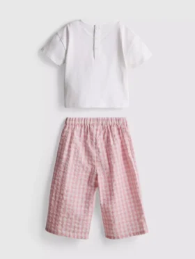 0-36 meses | Conjunto de camiseta con bolsillo en forma de corazón y pantalones