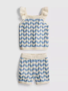 0-36 meses | Conjunto de camiseta de punto y Pantalones Cortos