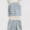 0-36 meses | Conjunto de camiseta de punto y Pantalones Cortos