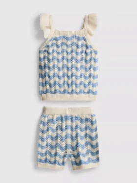 0-36 meses | Conjunto de camiseta de punto y Pantalones Cortos