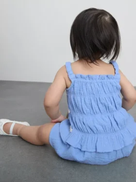 0-36 meses | Conjunto de camiseta fruncida y Pantalones Cortos