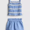 0-36 meses | Conjunto de camiseta fruncida y Pantalones Cortos