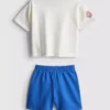 0-36 meses | Conjunto de camiseta y pantalones cortos con estampado de baloncesto
