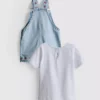 0-36 meses | Conjunto de camiseta y peto con bordado de frutas