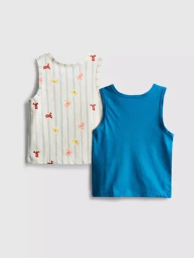 0-36 meses | Pack de 2 camisetas sin mangas con estampado marino