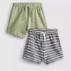 0-36 meses | Pack de 2 pantalones cortos con textura
