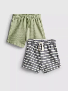 0-36 meses | Pack de 2 pantalones cortos con textura