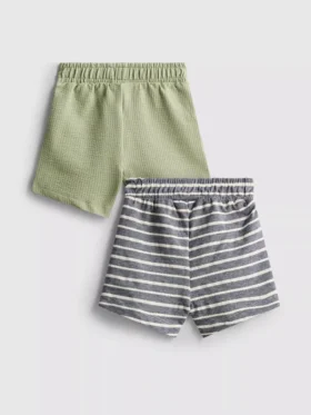0-36 meses | Pack de 2 pantalones cortos con textura