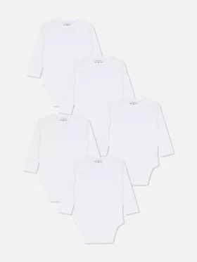 0-36 meses | Pack de 5 bodies básicos de manga larga