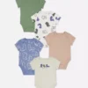 0-36 meses | Pack de 5 bodies de manga corta con estampado de dinosaurios
