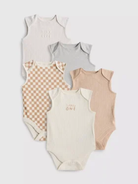 0-36 meses | Pack de 5 bodies sin mangas