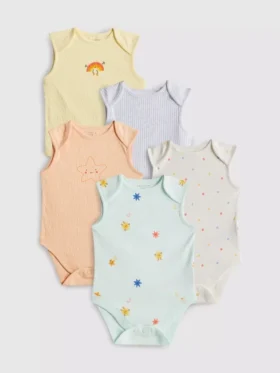 0-36 meses | Pack de 5 bodies sin mangas