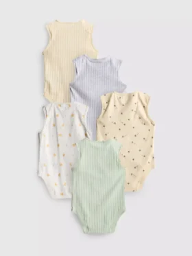 0-36 meses | Pack de 5 bodies sin mangas