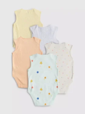 0-36 meses | Pack de 5 bodies sin mangas