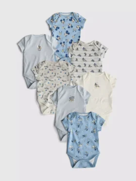 0-36 meses | Pack de 7 bodies de manga corta de Mickey Mouse de Disney