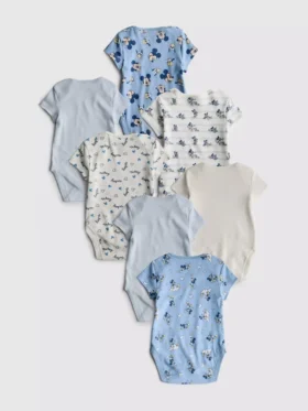 0-36 meses | Pack de 7 bodies de manga corta de Mickey Mouse de Disney