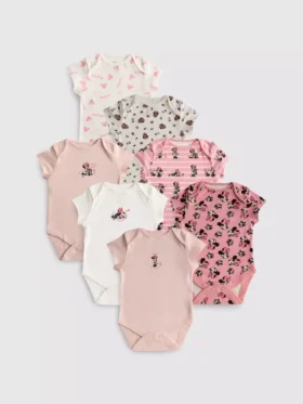 0-36 meses | Pack de 7 bodies de manga corta de Minnie Mouse de Disney