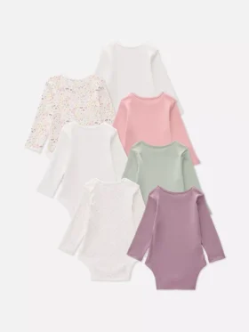 0-36 meses | Pack de 7 bodies de manga larga